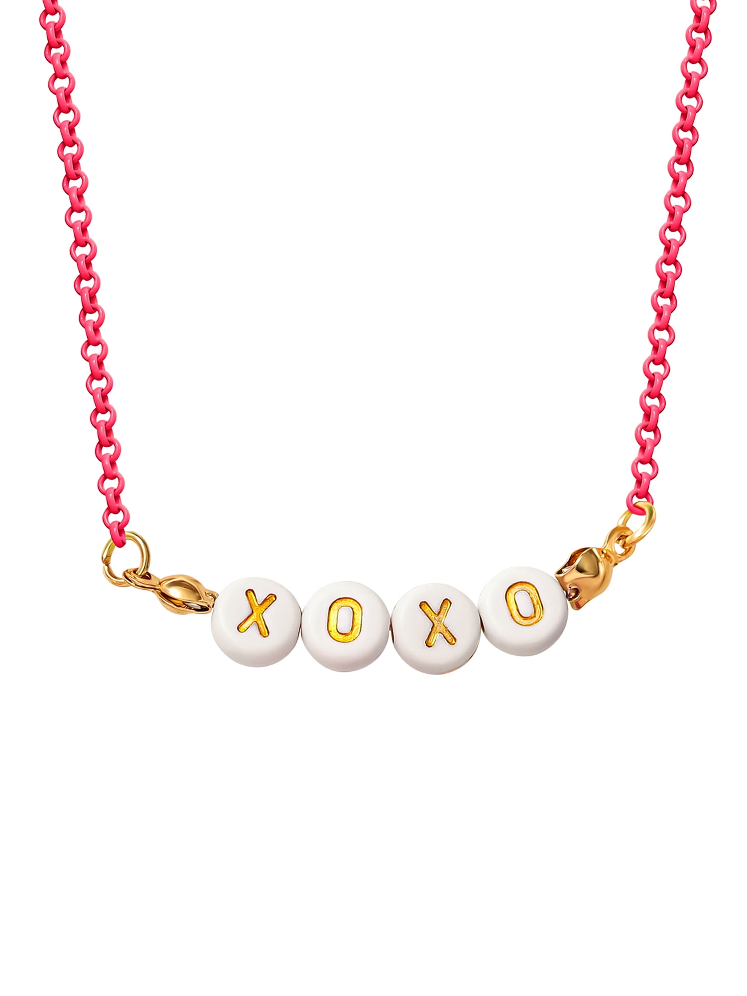 Justice, Girl's/ Tween Peace XOXO, Peace Layer Necklace Set, Set of 2