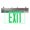 Clear / Green, variant on Rp Lighting And Fans Rxel36 17" Green Led Double Faceplate Recessed Edge-Lit Exit
