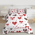 thumbnail image 2 of Castle Fairy Romantic Love Heart Twin Comforter Sets,Valentine's Day Bow Bedding Set, 2 of 8