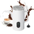thumbnail image 1 of Espumador de leche, espuma de leche caliente/fría/densa/aireada para café, café con leche, chocolates calientes, capuchino, fácil de limpiar, espumador de leche y vaporizador eléctrico 4 en, 1 of 5
