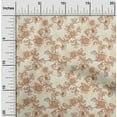thumbnail image 2 of oneOone Cotton Jersey Beige Fabric Asian Floral Quilting Supplies Print Sewing Fabric By The Yard 58 Inch Wide, 2 of 4