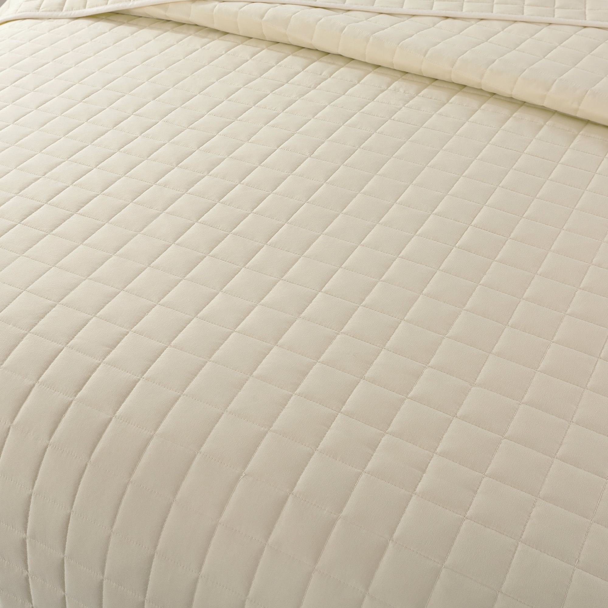 St. James Home Velvet Trim Microfiber Bed Blanket, Winter White, King