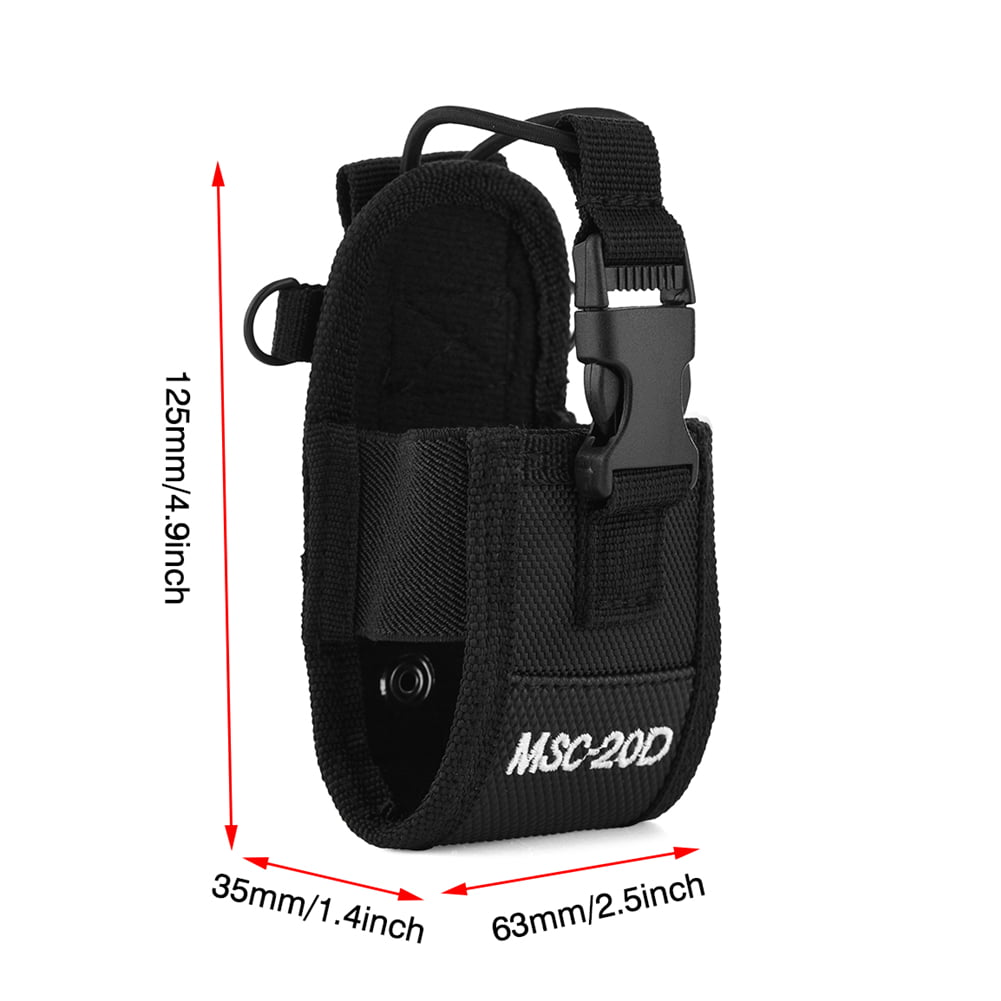 Bewinner Holder Bag for Radios Portable Radio Case Holder for Outdoor Sports Nylon Shoulder Strap Belt Case Holder Bag Pouch for Walkie Talkie 2-Way Radio Holster