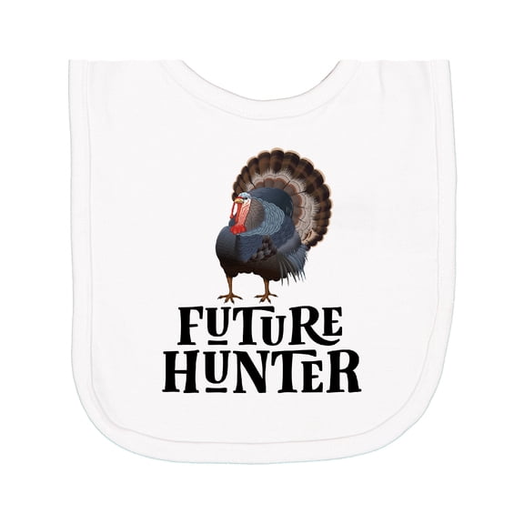 Inktastic Turkey Hunting Future Hunter Newborn Bib