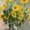Bouquet Of Sunflowers, variant on Elephant Stock Coastal Bouquet Light Wall Art - Vertical Multi Panel Canvas - Living Room Wall Decor - Floral And Botanical Multi Panel - Blue And Green Decor By Silvia Vassileva - 48" x 74"