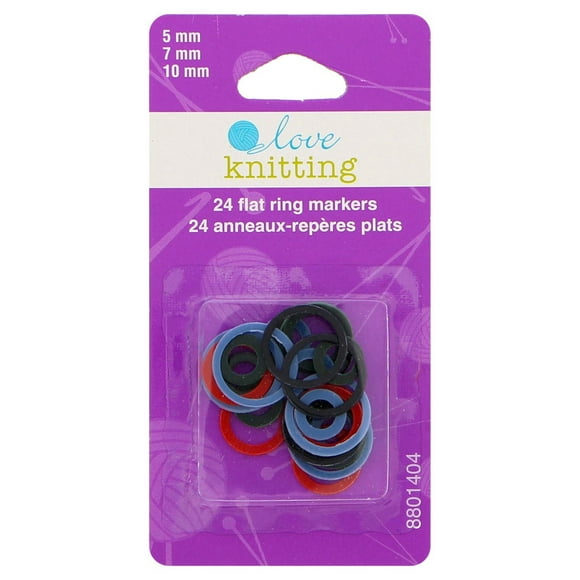 Anneaux-repères plats Love Knitting 24 pièces