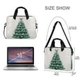 thumbnail image 3 of 16" Laptop Briefcase for Work Travel Laptop Shoulder Bag Carrying Handbag Laptop Case Green Christmas Tree with Baubles, 3 of 8
