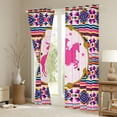 thumbnail image 3 of jejeloiu Western Cowgirl Blackout Curtains,Retro Aztec Geometric Curtains Pack of 2 (38x45 Each),Boho Bohemian Window Curtains For Teens,Luxury Bedroom Decor, 3 of 6