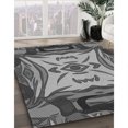 thumbnail image 3 of Ahgly Company Machine Washable Indoor Round Transitional Dark Gray Area Rugs, 6' Round, 3 of 7