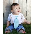thumbnail image 5 of Noah's Boytique Baby Boy Shower Gift Set Plaid Preppy Navy Tan Light Blue Bow Tie Suspenders Vest Newborn, 5 of 5