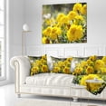 thumbnail image 2 of Designart Bright Yellow Marigold Flowers - Floral Throw Pillow - 18x18, 2 of 4
