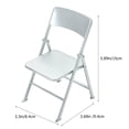 thumbnail image 2 of Shisuyan Chaise Pliante de Maison de Poupée Argent 2 Pcs 5.89x3.69x3.30 Po, 2 of 9