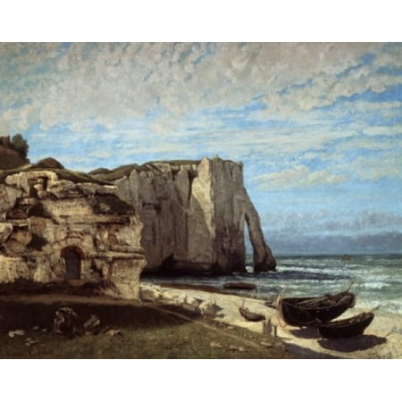 Falaises Detretat Apres Lorage The Cliffs Of Etretat After A Storm 1870 Gustave Courbet Musee Dorsay Paris France Poster Print - 