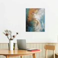 thumbnail image 3 of Nawypu Teal Abstract Canvas Wall Art Blue and Brown Abstract Pictures Wall Decor for Living Room Teal and Gray Abstract Art Navy Blue and Teal Wall Art Turquoise Abstract Canvas Artwork  No Frame, 3 of 5
