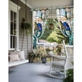 thumbnail image 4 of nqOlkjepod Outdoor Curtains for Patio Waterproof, Summer Sea Turtle Outdoor Privacy Panels Grommet, Stained Glass Ocean Jellyfish Coral Blackout Outside Curtains for Porch/Cabana 54"x84", 2 Panels, 4 of 8