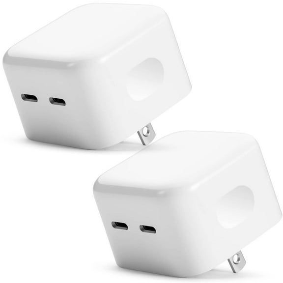 40W Dual USB C Charger Block,2-Port Fast USB-C Power Adapter Wall Charger Plug Type C Charging Block for Laptop Computer & Tablets/Phones iPhone 15/14/13/12/11/X, iPad,Samsung,Google
