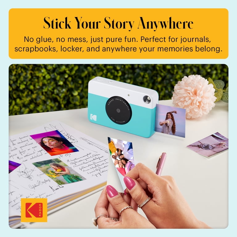 Kodak Printomatic Instant Camera, Blue, Optical Viewfinder, Zink