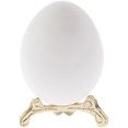 thumbnail image 2 of Bard's Brass-toned Egg Stand/Holder, Medium Scroll Leg, 0.875" Diameter (Fits Hen Sized Eggs), Pack of 2, 2 of 3