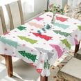 thumbnail image 4 of SKYSONIC Christmas Tree Tablecloth Waterproof Washable Polyester Square Table Cover Durable Tablecloth for Kitchen Dining Table Party Decor (60 X 60 Inch), 4 of 7