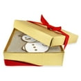 thumbnail image 3 of PinMart's White Wood Snowman Ornament With Gift Box, 3 of 3
