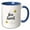 Blue/White, variant on 3drose, Motivational Quote Bee Sweet with Honeybee, 11oz Two-tone Yellow Mug