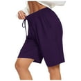thumbnail image 3 of Trendfront Women's Elastic Tie Waist Athletic Shorts with Pockets Casual Gym Fitness Workout Activewear Bottoms for Women, 3 of 6
