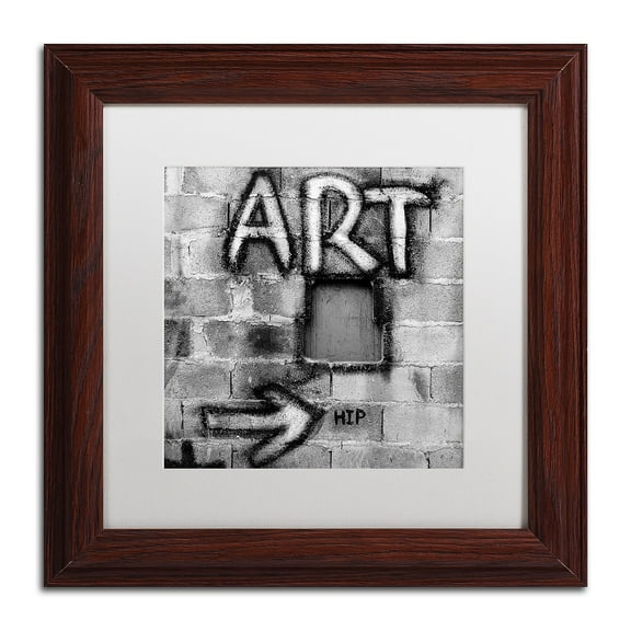 Trademark Fine Art "Art" Canvas Art by Moises Levy White Matte, Wood Frame