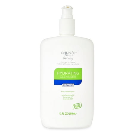 Equate Hydrating Cleanser for Face Care, 12 fl oz, Compare to CeraVe® Hydrating Cleanser Ingredients