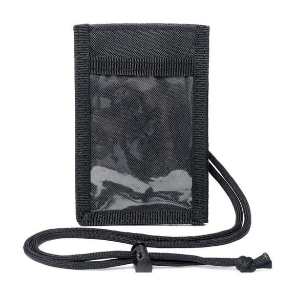Necvior Portable Card Pouches Credit Card Organizers Tactically Card Holder Adjustable Neck Lanyard Keyring Patches Badge Holder
