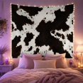 thumbnail image 2 of Naturalistic Cowhide Pattern Against a White Background, Cozy Rustic for Animal Lovers, Modern Wall Art Decor, Housewarming Gift, Tapestry Wall Hanging for Living Room and Bedroom, 2 of 7