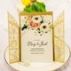 thumbnail image 4 of Bolsillo cortado con láser plegable, tarjetas de invitación de boda, sobre de compromiso, felicitación, color rosa, dorado, melocotón, corazón, purpurina, puerta hueca, 1 unidad, 4 of 4