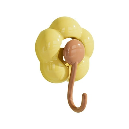 

HKUKY Household Sunflower Flower Suction Cup Hook Without Punching Behind The Bathroom Door With Traceless Adhesive Wall Bathroom