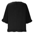 thumbnail image 4 of Summer Sales Womens Summer Tops Cute Lightweight Cotton‑Linen 3/4 Sleeve Summer Casual Blouse Oversized Tshirts for Women Under 12$, 4 of 7