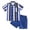 Blue, variant on UngA Toddler Boy Clothes Summer Outfit Short Sleeve Button Down Collared Shirt Little Boy Shorts Set Cotton Clothes for Boys (Blue,6-7 Years)