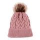 thumbnail image 2 of children hair Ball Cap Head Color Sólido Tejido Suave Cálido Invierno Niñas Niños Sombrero Rosado, 2 of 8