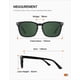 thumbnail image 5 of Gafas de Sol Polarizadas Clásicas Cuadradas TIJN UV400 para Hombre y Mujer, 5 of 8