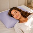 thumbnail image 2 of Cool Feeling Pillowcase Spandex Pillow Cover, Removable & Washable, Portable Disposable Isolation Cover for Lazy Use Purple, 2 of 6