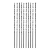 Unique Bargains 10pack Extra Long Drill Bits, 2.5mm HSS Drill Bit with High Speed Steel 120mm Length for Metal Wood Plastic