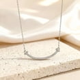 thumbnail image 2 of Collar de sonrisa de zircon con incrustaciones de cobre, diseño de nicho simple, cadena de clavícula de alta costura, colgante simple y versátil, 2 of 2