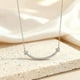 thumbnail image 2 of Collar de sonrisa de zircon con incrustaciones de cobre, diseño de nicho simple, cadena de clavícula de alta costura, colgante simple y versátil, 2 of 2
