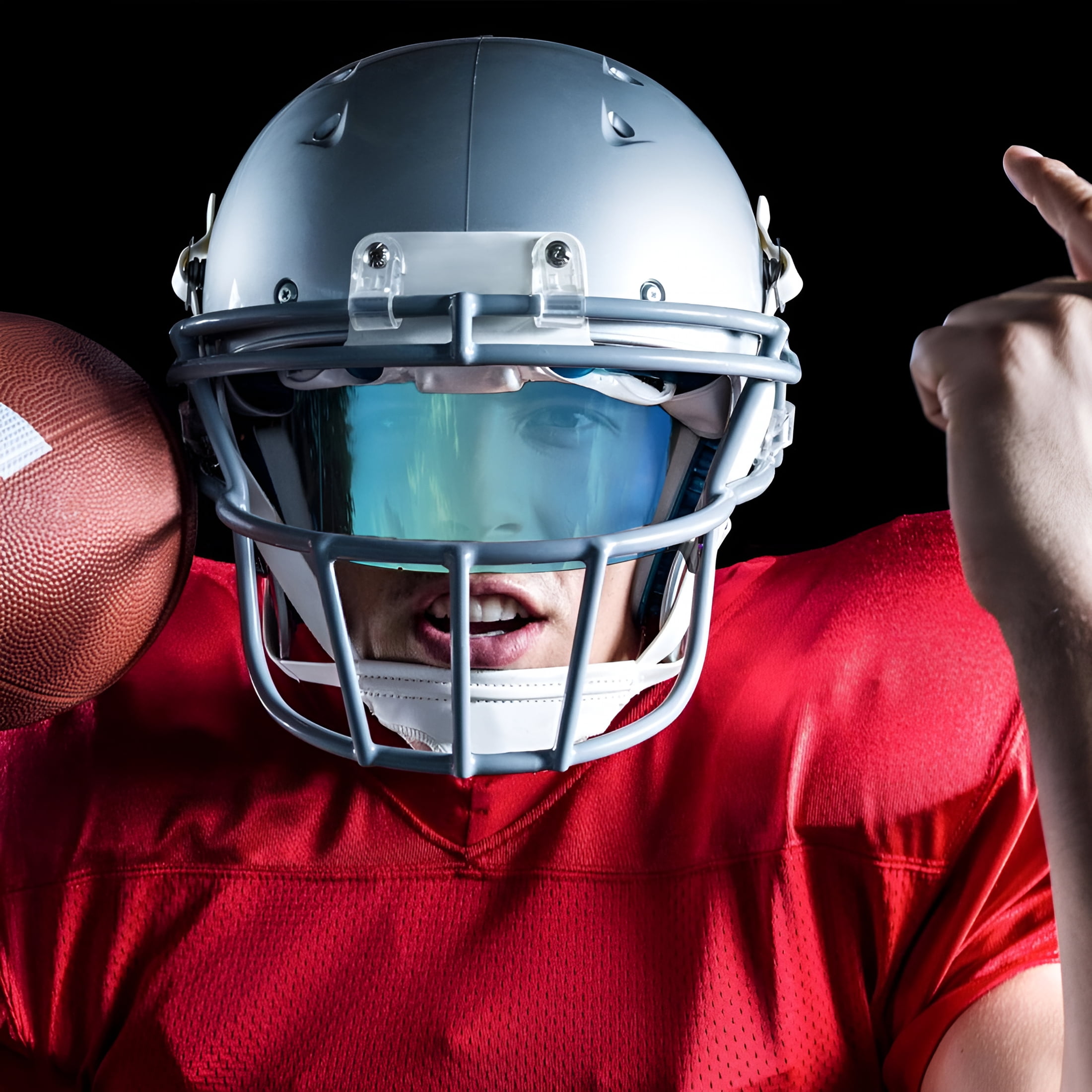 QARUN 2026 New Clear Football Visors for Helmets Eye Protection for All Weather Easy Install Clear for Youth Players