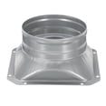 thumbnail image 1 of Conector de conducto Uxcell de 4 pulgadas, brida de interfaz cuadrada a redonda, tubo de metal recto para conducto de aire, 1 of 5