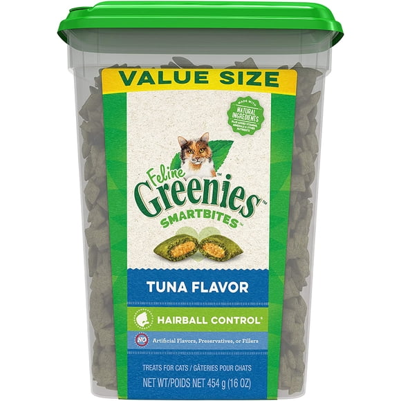 Golosinas Smartbites para Gato con Vitaminas para Control Bolas de Pelo Sabor Atún 454 g Greenies GPG-4874