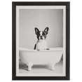 thumbnail image 1 of Bouclair chien dans bain cadre mural, 1 of 3