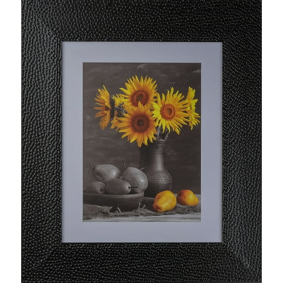 3-5/8" Polystyrene Volcanic Modern Picture Frame by WholesaleArtsFrames-com 16x16, 750 Series Crater Black - Made in USA