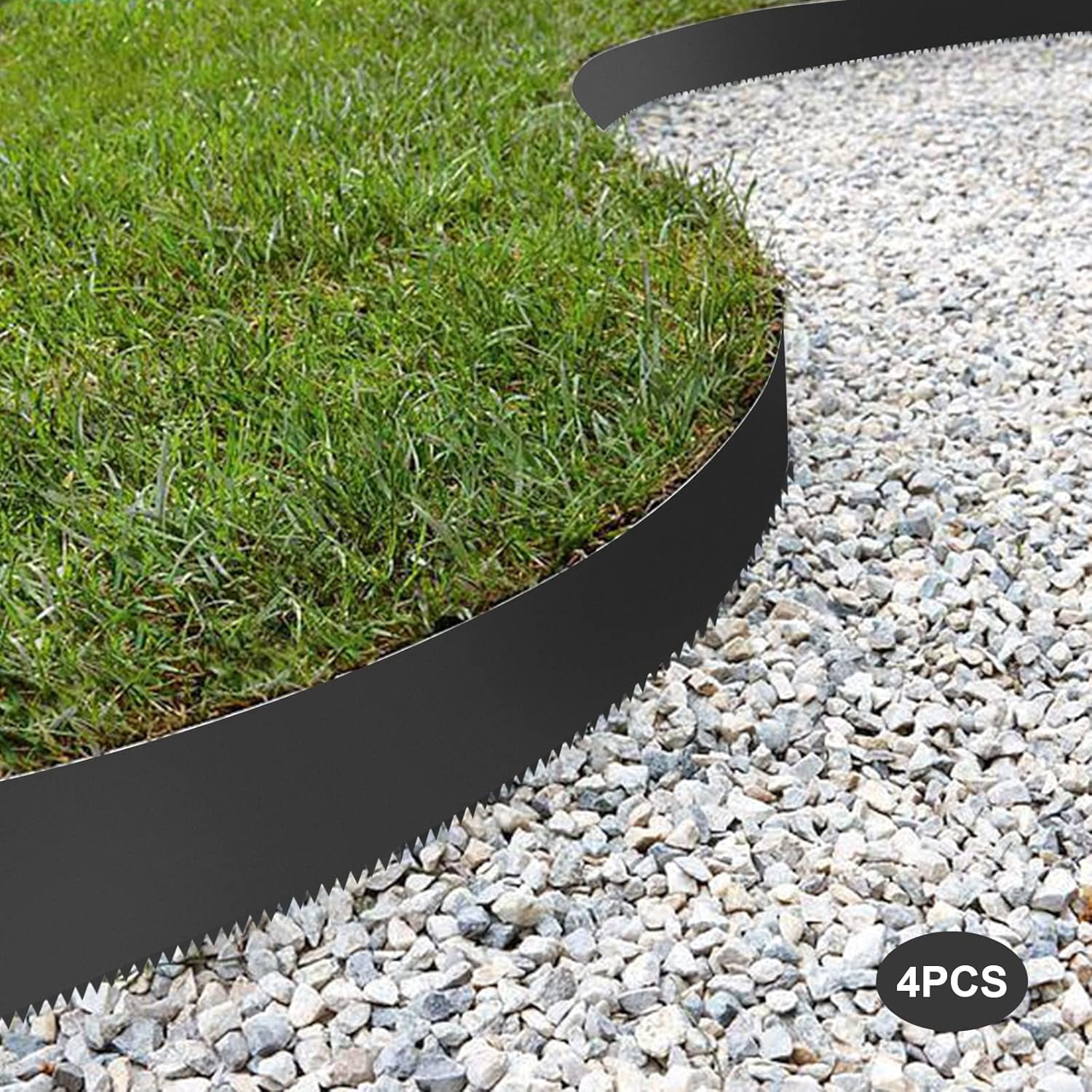 Landscape Edging,4pcs 40" L x 8" H Heavy Duty Steel Edging Landscape Edging Garden Border Edging for Garden,Lawn,Backyard