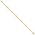 thumbnail image 2 of Auriga Fine Jewelry 14K Yellow Gold D/C Beaded Rope Chain Bracelet 7inch for Women, 2 of 6