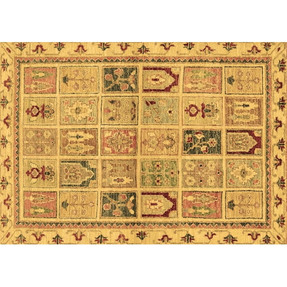 Ahgly Company Indoor Rectangle Abstract Brown Modern Area Rugs, 2' x 3'