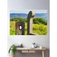 thumbnail image 2 of Gate On Coastal Path........Lyme Do Poster Wall Art, Modern Wall Decor For Living Room Bedroom, 8x12 UNFRAMED, 2 of 3