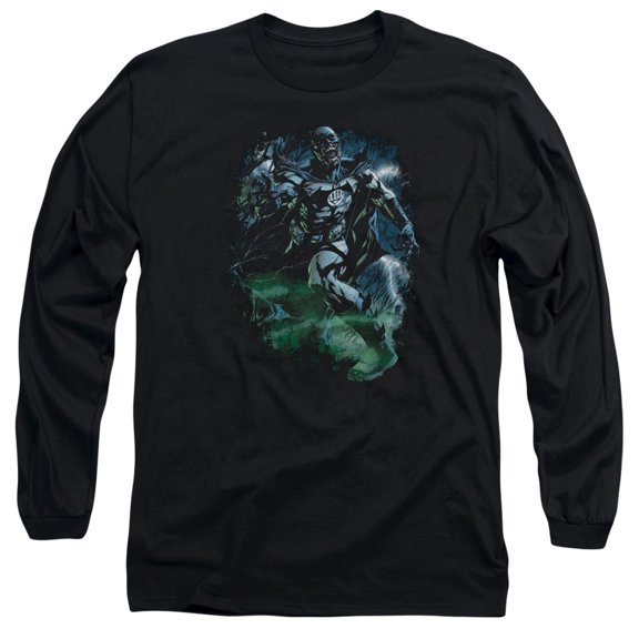 Green Lantern Black Lantern Batman Long Sleeve Adult 18/1 T-Shirt Black